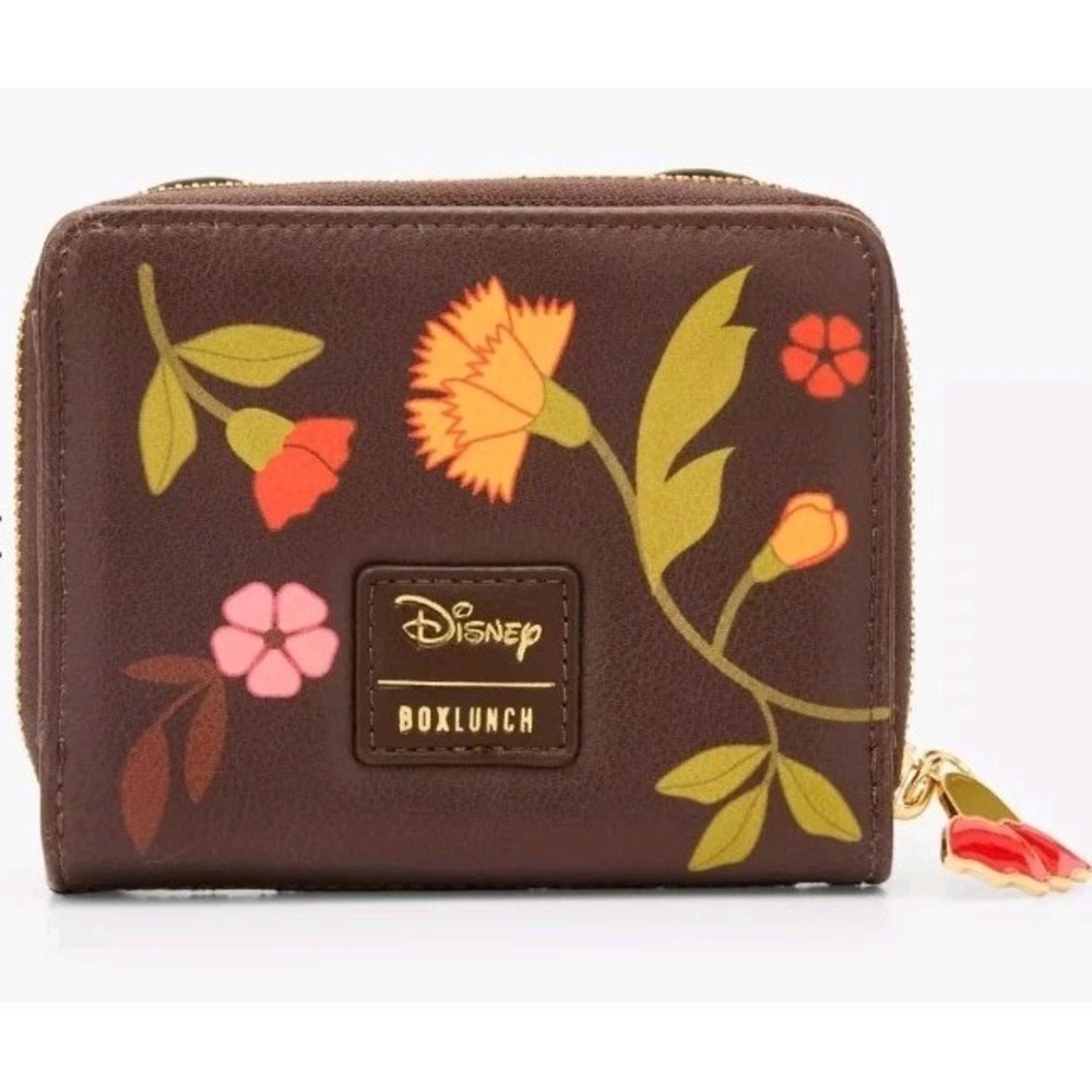 NWT Disney Minnie Mouse Velvet Floral Interchangeable Ears Backpack & WALLET SET - Picture 9 of 11